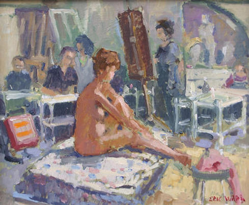 Sarah at the St Ives School 10x12 oil on panel