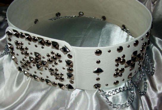 white elvis belt