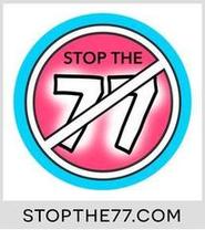 Logo for Stop the 77 - to teach children to stay safe around the dogs they love