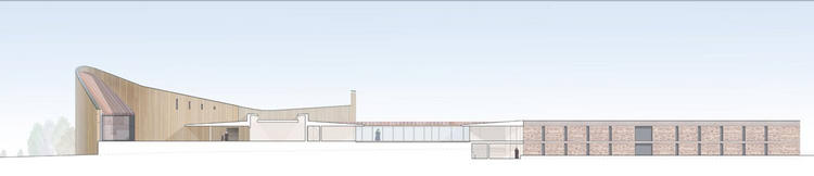 Section through the courtyard