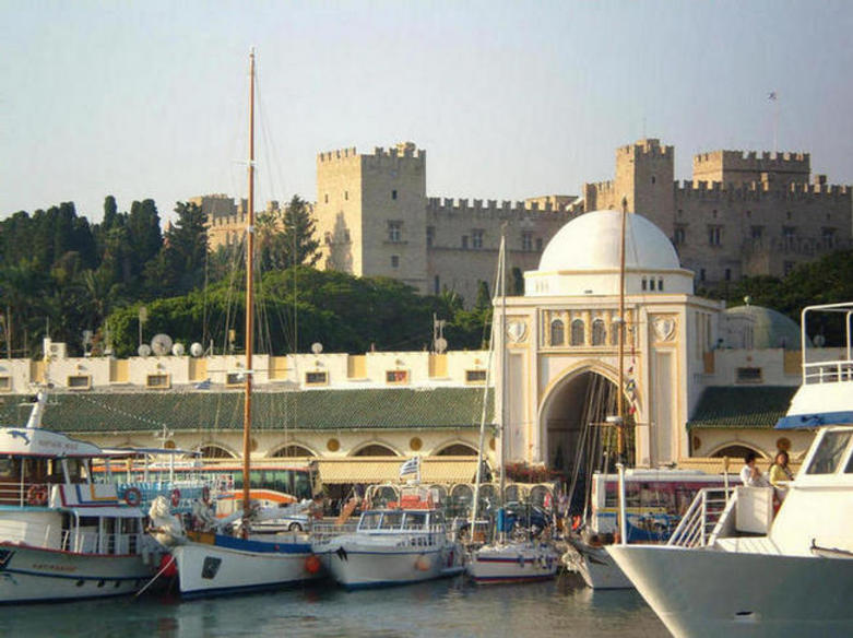 Mandraki harbor, Rhodes town