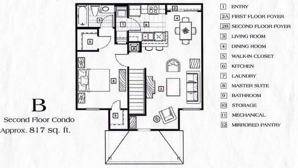 1bed/1bath Unit