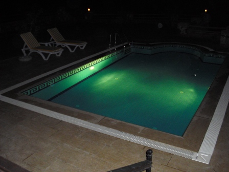 The pool at night
