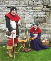 Guests for the day - Roger and Rosemary, well known re-enactors
