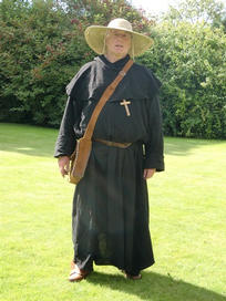 Brother Aelfric looking for food or the opportunity to make money.