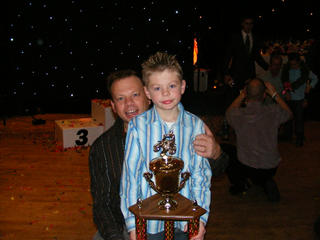 Dad and me with the 6th place championship trophy at coventry