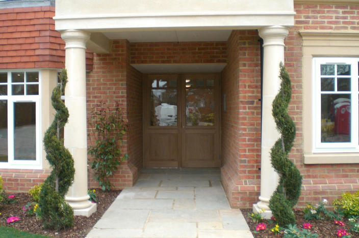 Pair Oak Entrance Doors