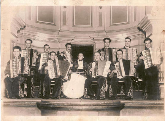 Jack Meadows with the band