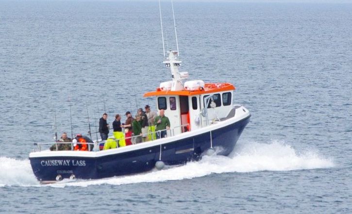 the new causeway lass is a fast cygnus cyclone 35 charter boat