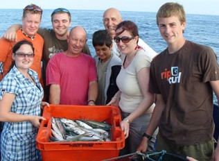 box of fresh mackerel for the BBQ