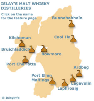 islay map of whisky distilleries you can visit