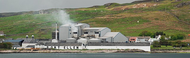 Port Ellen Warehouses and Maltings seen from the Boat inbound Port Ellen