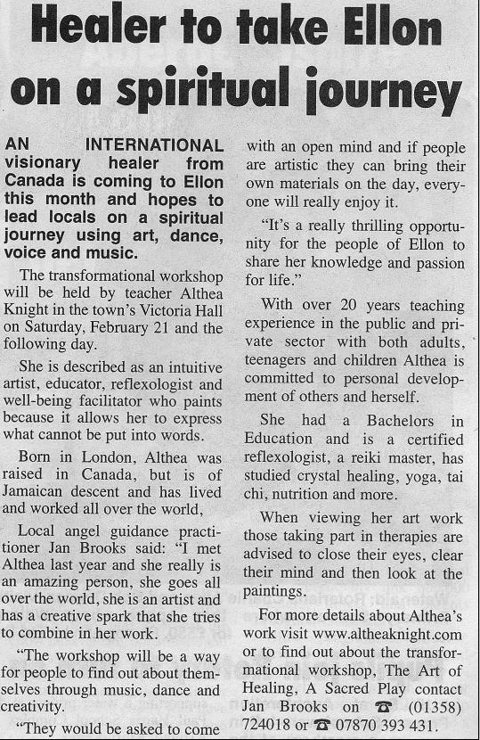 Article from Ellon Newspaper