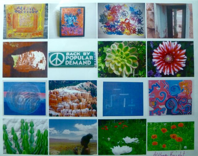 Althea and her artwork =paintings and photos