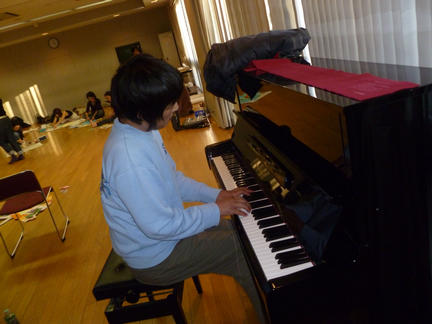 Happy at the piano