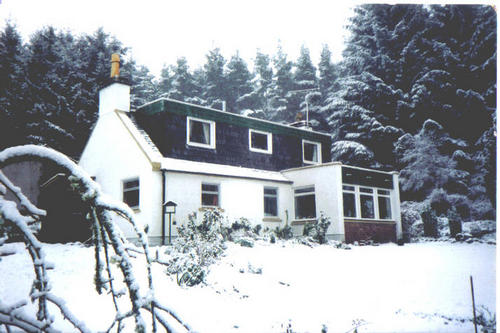 Ordhill Cottage in winter snow