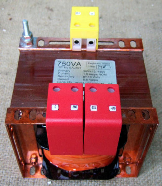 Single phase stack with safety covers on