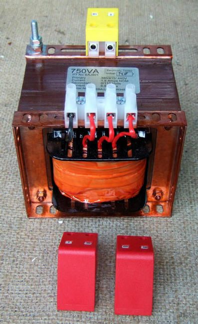 Single phase stack without safety covers on