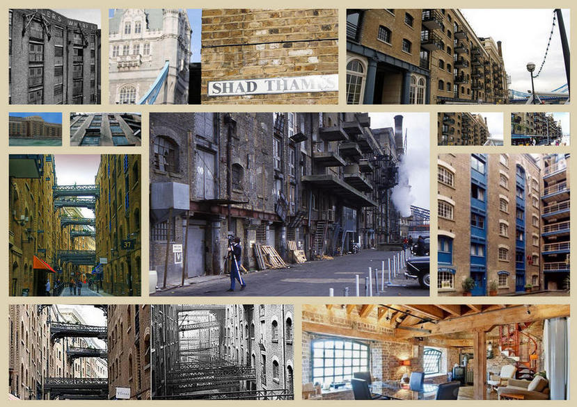 Butlers Wharfe Complex, on the Southbank at Tower Bridge. External and internal building fabric refurbishment. Some before and after pictures. Project designed and supervised by Alan Redshaw M.Inst.S.Surv.Eng
