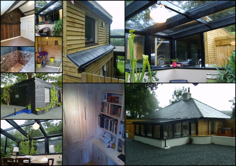 some recent projects including bespoke conservatory, marble lined bath, wooden exterior cladding with slate detail and hand crafted office furniture.