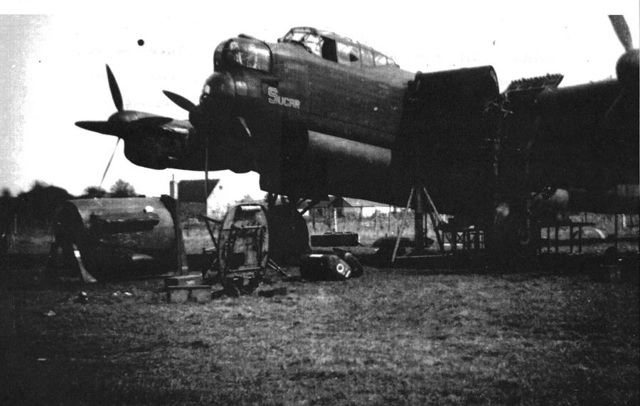 Lancaster bomber for repair