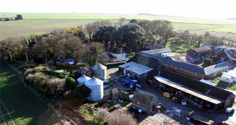 farmyard aerial view