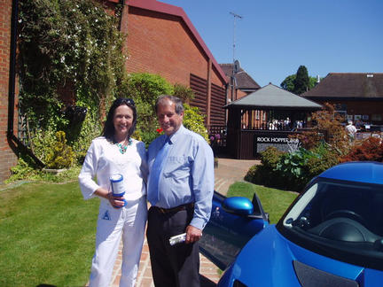 Bob Champion & fan club member Tina Dolding