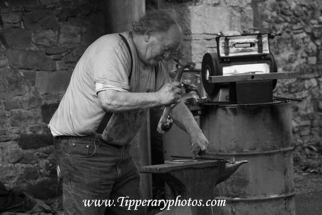 Master Farrier at work Ted Channon Clonmel