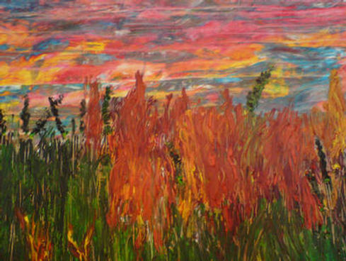 Red Sky - Oil painting