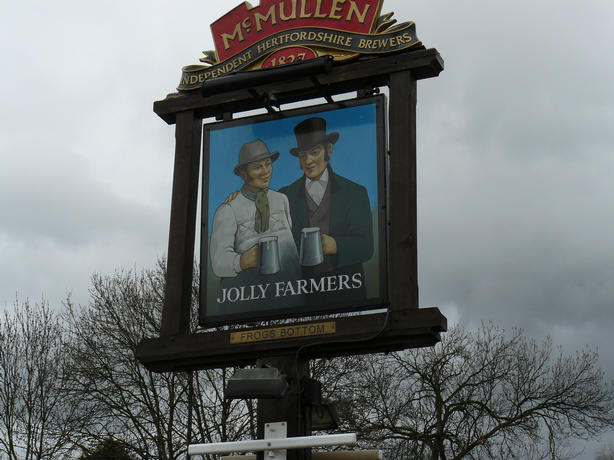 The Jolly Farmers sign