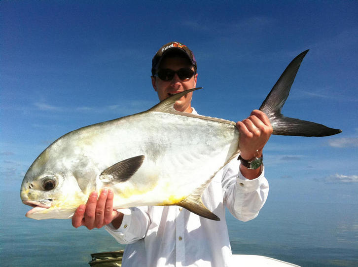 FLY FISHING FOR PERMIT ON FLY IN BIG PINE KEY, FLORIDA