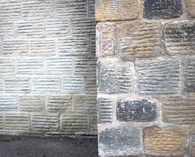 old & new stone