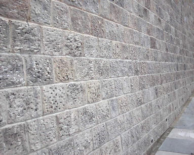 New stone aged to match old surrounding area