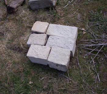 Punched face stone,made from new stone