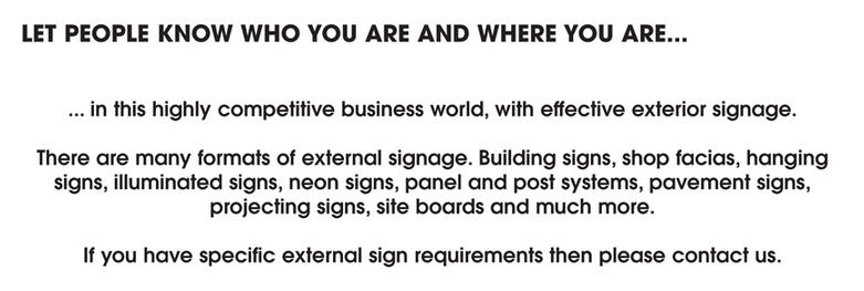 External Signs