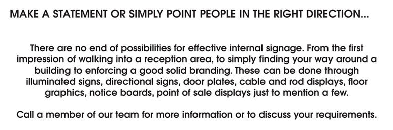 Internal Signage