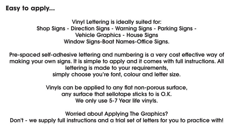 Vinyl Lettering