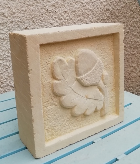 First low relief stone carving