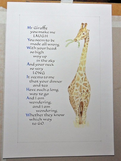 Mr Giraffe illustrated poem