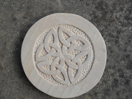 Celtic knot carved