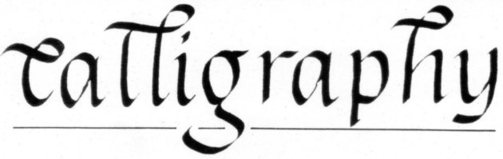 Penned heading Calligraphy