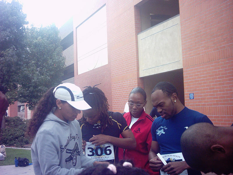 Team gets their Race-bibs on for the first race of the season.