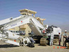 Preparing to test Japanese machines in Afghanistan, 2004