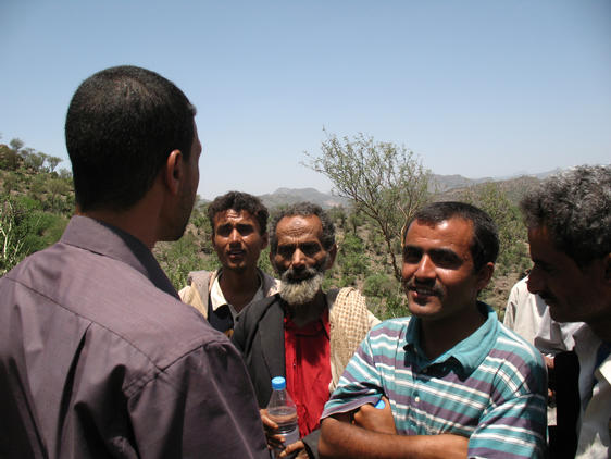 Interviewing beneficiaries in Yemen for an evaluation for UNDP