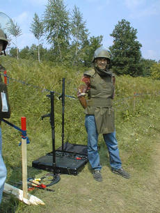 Training APM personnel in Bihac, Bosnia, 1997