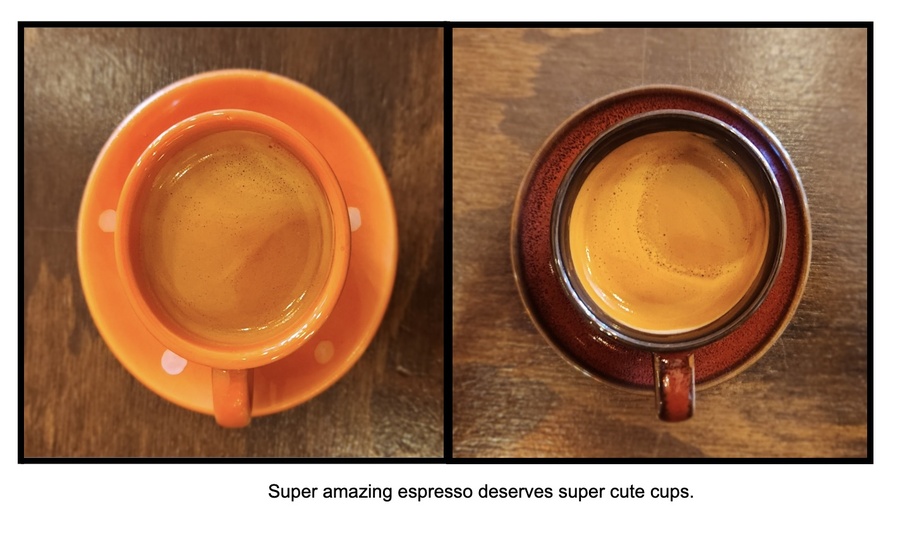 Espresso doubleshots in cermaic