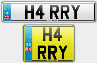 H4 RRY Number plate