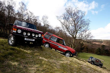 Ted's Range Rover and Mike's Discovery