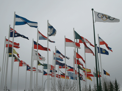 Flags at Olympic Park, Calgary