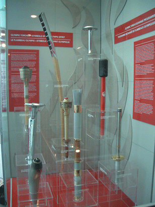 Display of Olympic Torches at Calgary